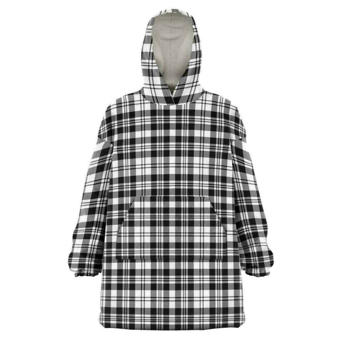 Scott Black & White Modern Tartan Classic Snug Hoodie