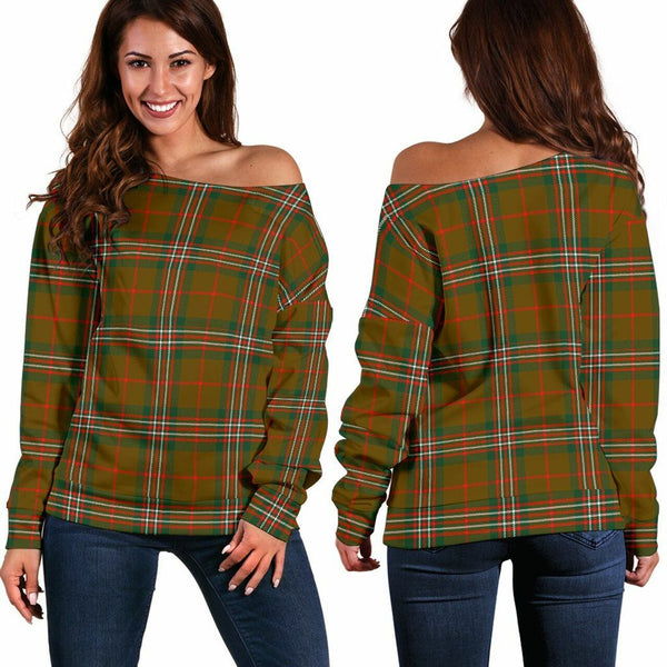 Scott Brown Modern Tartan Classic Women Off Shoulder Sweatshirt