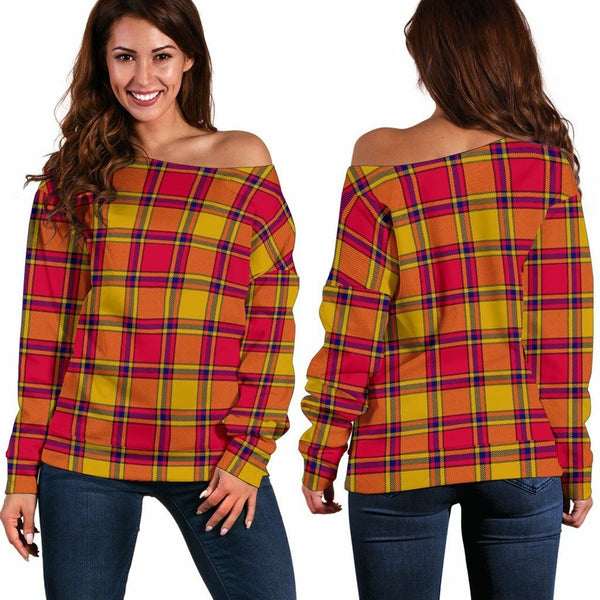 Scrymgeour Tartan Classic Women Off Shoulder Sweatshirt