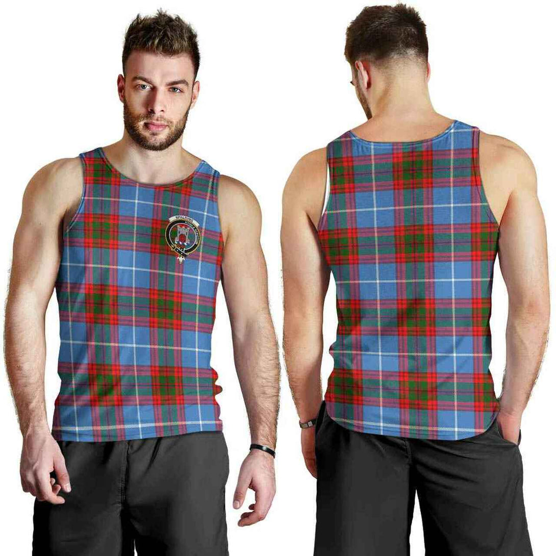 Spalding Tartan Classic Crest Men Tank Top