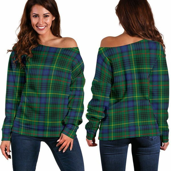 Stewart Hunting Modern Tartan Classic Women Off Shoulder Sweatshirt