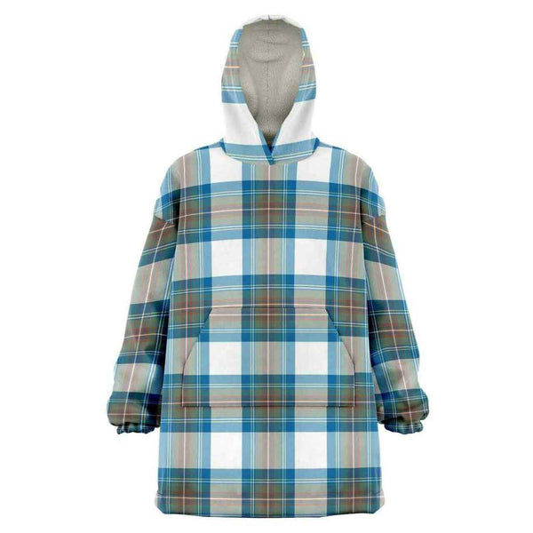 Stewart Muted Blue Tartan Classic Snug Hoodie