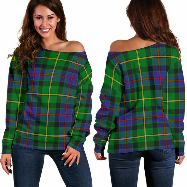 Tait Modern Tartan Classic Women Off Shoulder Sweatshirt