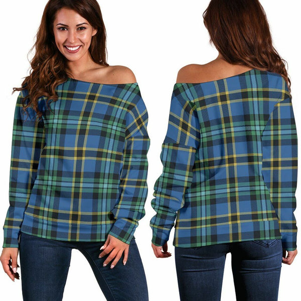 Weir Ancient Tartan Classic Women Off Shoulder Sweatshirt