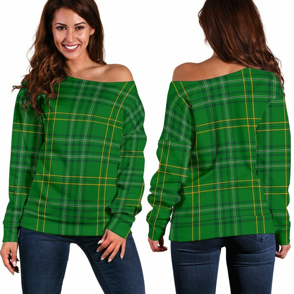 Wexford County Tartan Classic Women Off Shoulder Sweatshirt