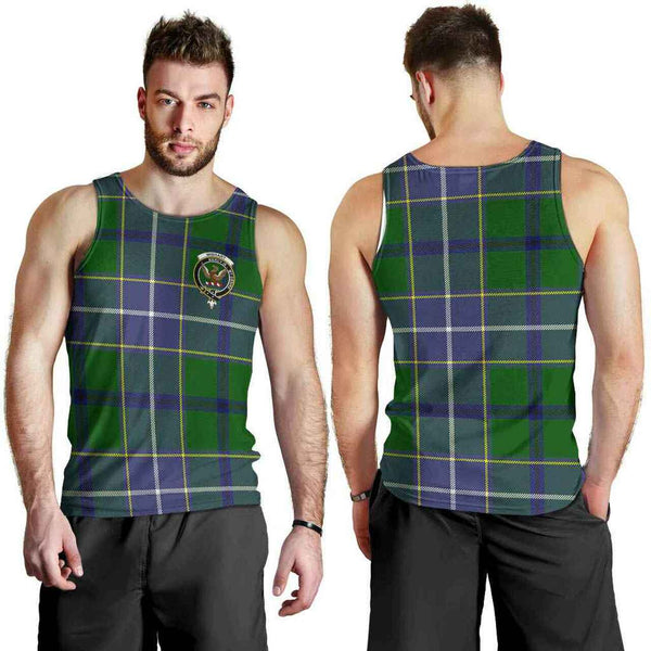 Wishart Tartan Classic Crest Men Tank Top