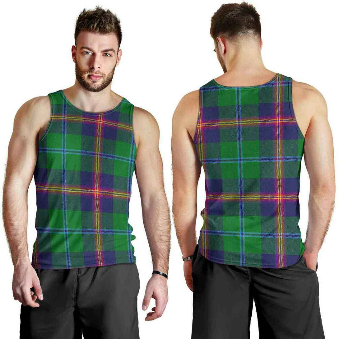 Young Modern Tartan Classic Men Tank Top